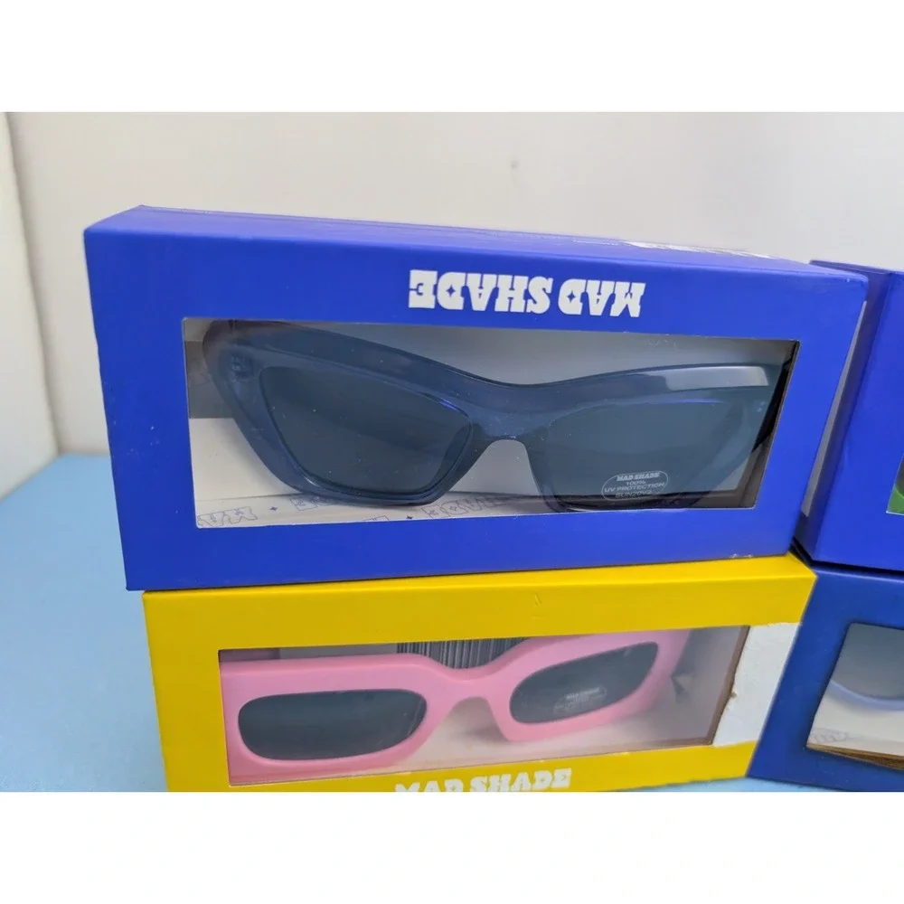 Mad Shade Sunglasses Bundle of 4 Women Unisex Blue Green Pink Purple SUN20V2